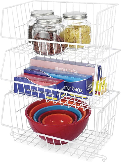 Whitmor Wire Stackable Basket - Image 5
