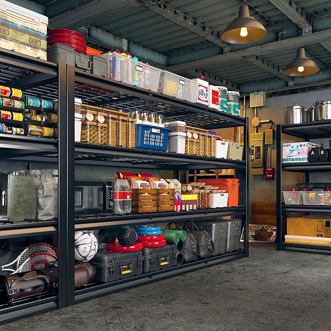 REIBII 60" W Garage Shelving, 4 Tier Storage Shelves Heavy Duty, 2500LBS - Image 4