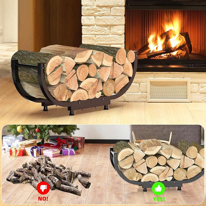 Firewood Rack Outdoor, 29 inch, Indoor Firewood Storage Holder, Log Holders - Image 2