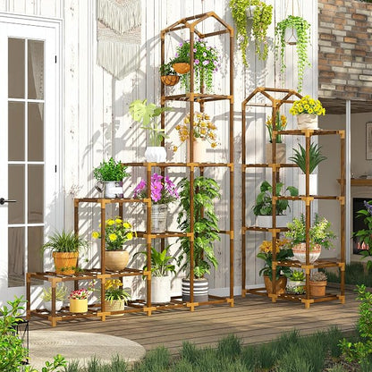 EnHomee 73.6" H Plant Stand Indoor Outdoor Tall Plant Shelf - Image 4