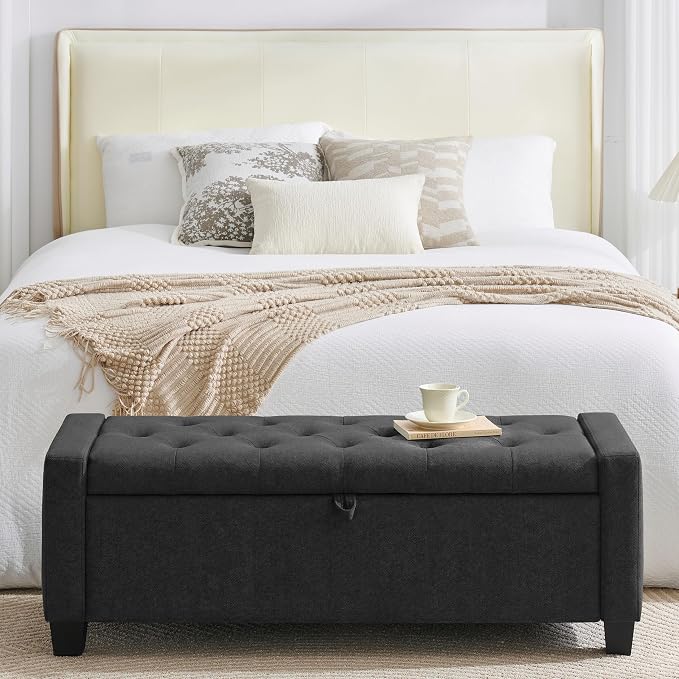 Huatean Home 43" Ottoman with Storage, Storage Ottoman Bench with Safety Hinge - Image 6