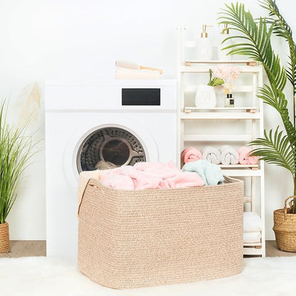 MINTWOOD Design 112L Extra Large Blanket Basket Holder Living Room, Dog Toy - Image 3