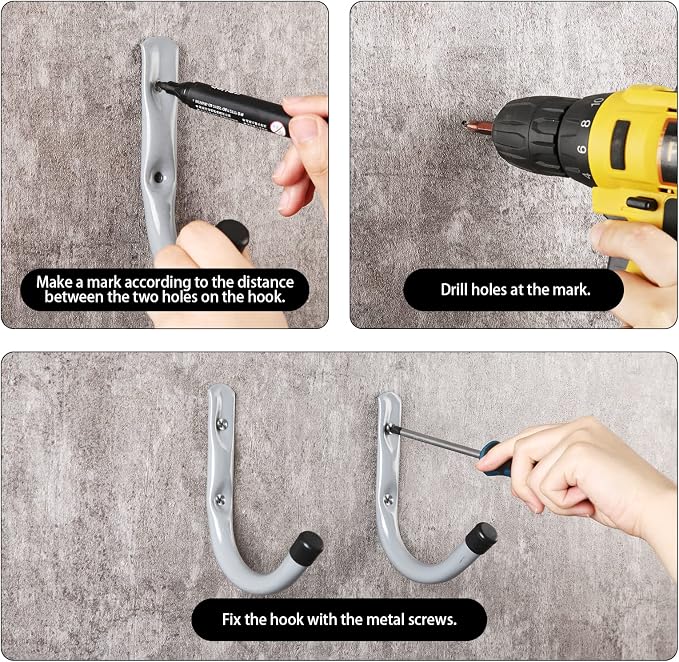 HOME MASTER HARDWARE 12 Pack 4-Inch Heavy Duty Garage Storage Wall Hooks - Image 7