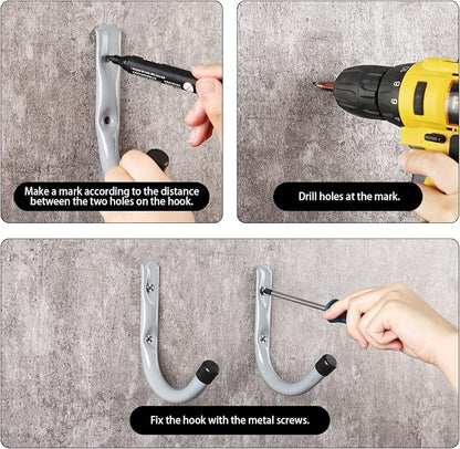 HOME MASTER HARDWARE 12 Pack 4-Inch Heavy Duty Garage Storage Wall Hooks - Image 7