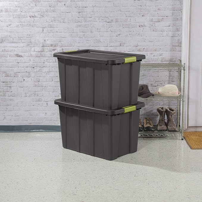Sterilite 30 Gal Latching Tuff1 Storage Tote, Stackable Bin - Image 4