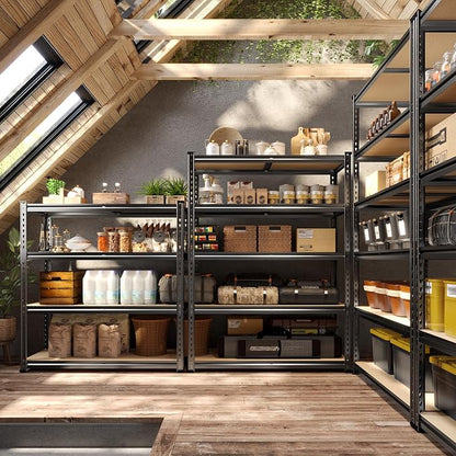 72" H Garage Shelving, 5 Tier Storage Shelves Load 2500 lbs, Adjustable Garage - Image 7