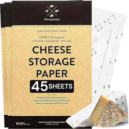 Formaticum 45-Pack Zero Cheese Storage Paper, Compostable, Biodegradable by Formaticum
