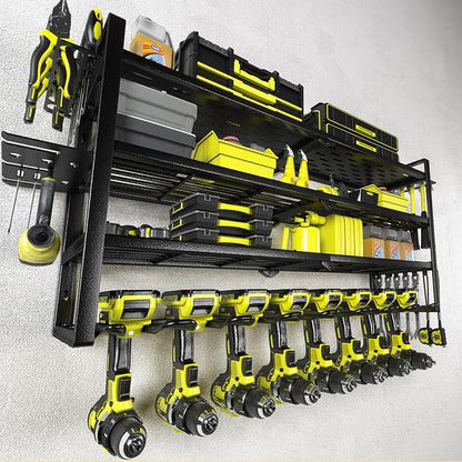 KAFAHOM Power Tool Organizer-8 Drill Holder Wall Mount，Tool Organizer and by KAFAHOM