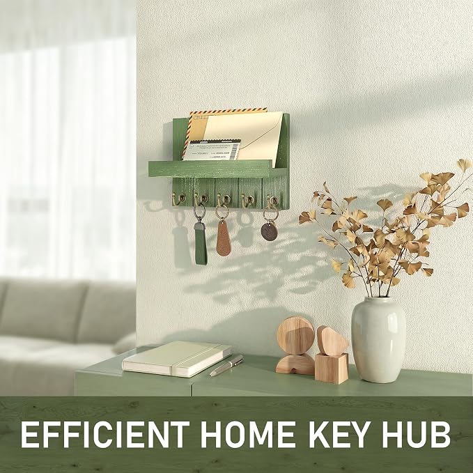 Rebee Vision Pine Wood Key Holder Wall Mount - Image 4