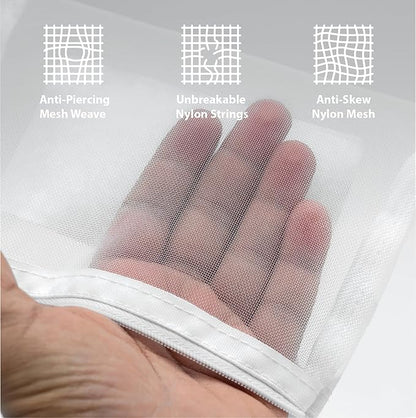 Set & Done Small Mesh Zipper Pouches – Nylon Cosmetic Bags - Image 3
