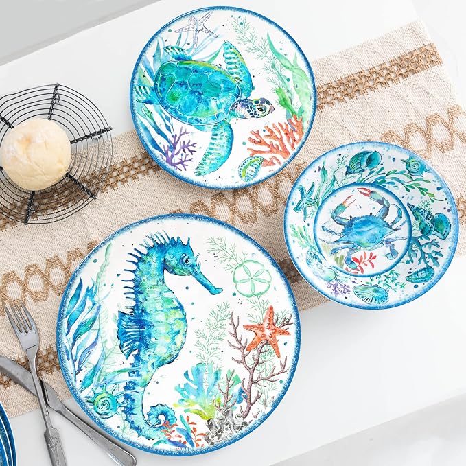 LEHAHA Serving Tray with Handles, Large Rectangular Melamine Serve Platter - Image 6