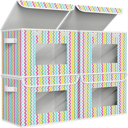 Univivi Fabric Foldable Storage Boxes Large Collapsible Stackable Storage Bins by Univivi