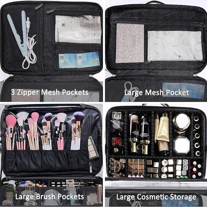JOURMON Travel Makeup Train Case, Large Capacity Cosmetic Bags - Image 4