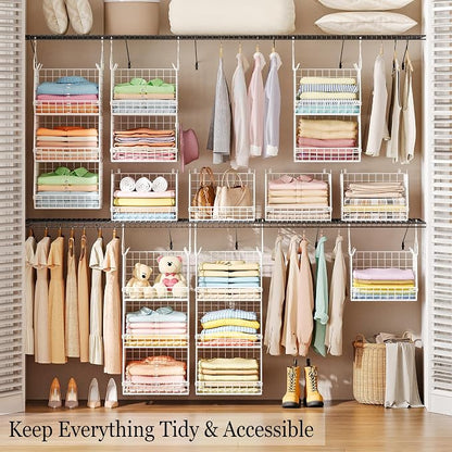 X-cosrack 3 Tier Foldable Closet Organizer, Clothes Shelves - Image 2