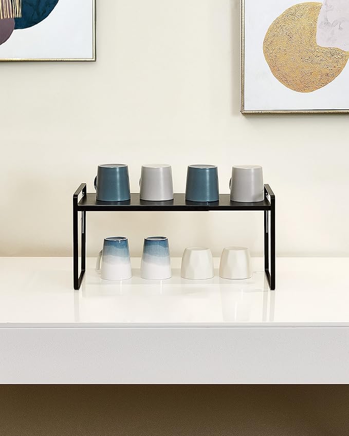 Nxconsu Cabinet Shelf Expandable Height Adjustable Shelf Organizer Riser - Image 6