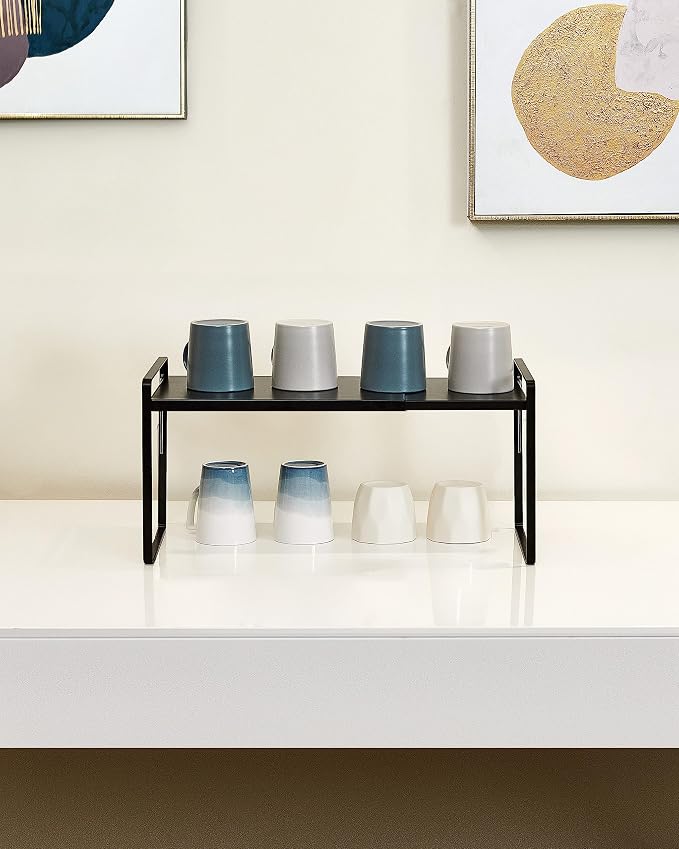 Nxconsu Cabinet Shelf Expandable Height Adjustable Organizer Riser - Image 7
