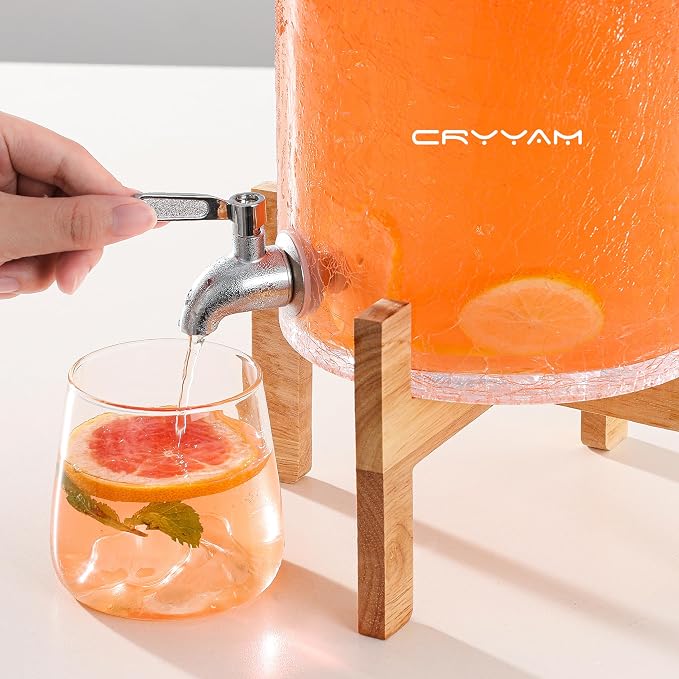 2 Gallon Glass Drink Dispenser - Image 7
