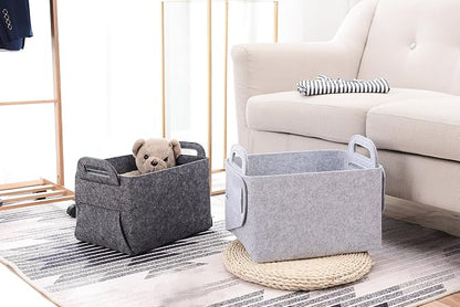 Minoisome Storage Basket Felt Storage Bin Collapsible& Convenient Box Organizer - Image 4