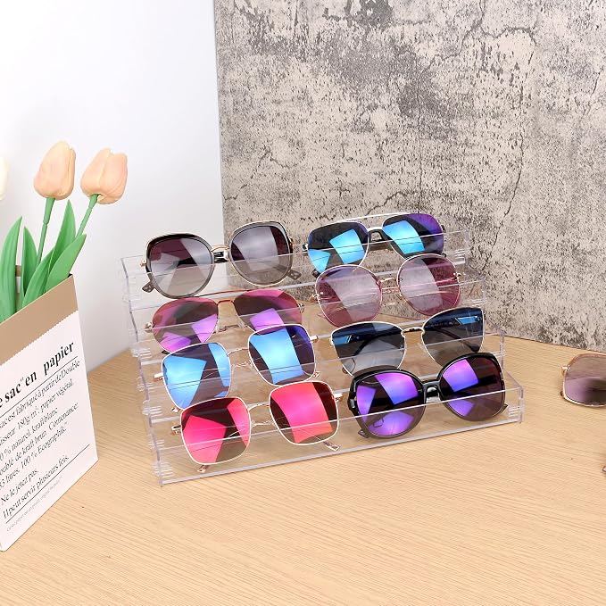 Sunglass Organizer Easy Snap-on Assembly, Acrylic Sticker Display Stand - Image 4
