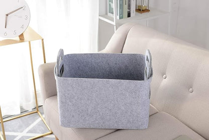 Storage Basket Felt Storage Bin Collapsible& Convenient Box Organizer - Image 2