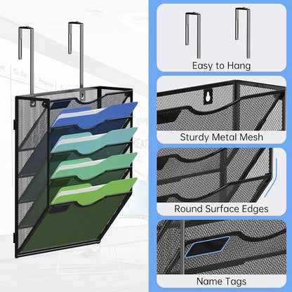 Kuntine.B Wall File Organizer Office Hanging Magazine Holder Wall File Organizer - Image 3
