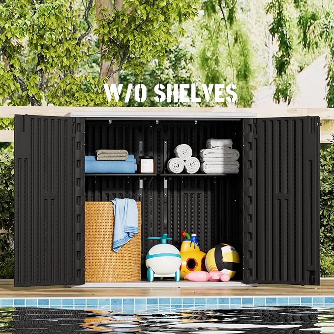 Large Outdoor Storage Box, Resin Sheds&Outdoor Storage Waterproof/Lockable - Image 5