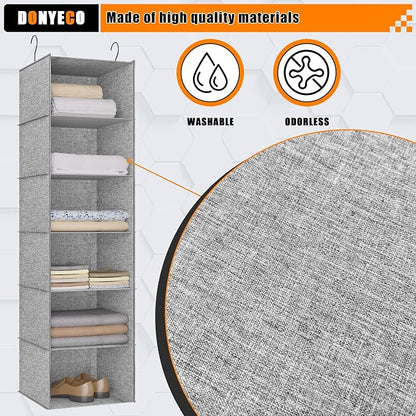 6-Shelf Hanging Storage Closet Organizer, Linen Rv Storage and Organization - Image 4
