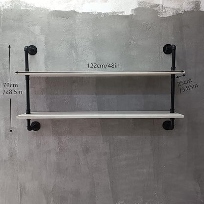 HDDFER Floating Shelves for Wall Bookshelf Industrial Pipe Shelving Shelves - Image 2