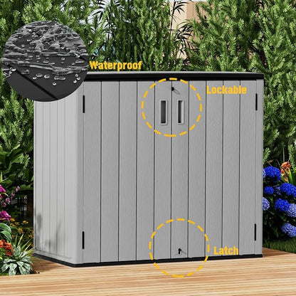 Large Outdoor Storage Box, Resin Sheds&Outdoor Storage Waterproof/Lockable - Image 6