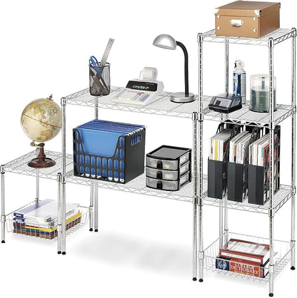 Whitmor 2-Wire Shelving Unit, Metal Storage Shelves, Stacking Shelf - Image 4