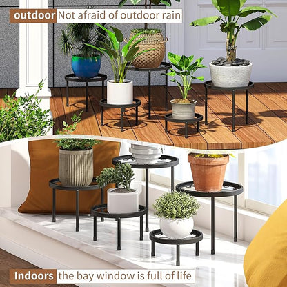 Plant Stand Indoor Outdoor 5 Pack Heavy Duty Metal Stand Multiple Plants - Image 6