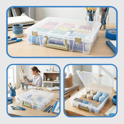ArtBin Super Satchel 1 Compartment Box Clear Craft Organizer Storage Case - Image 8