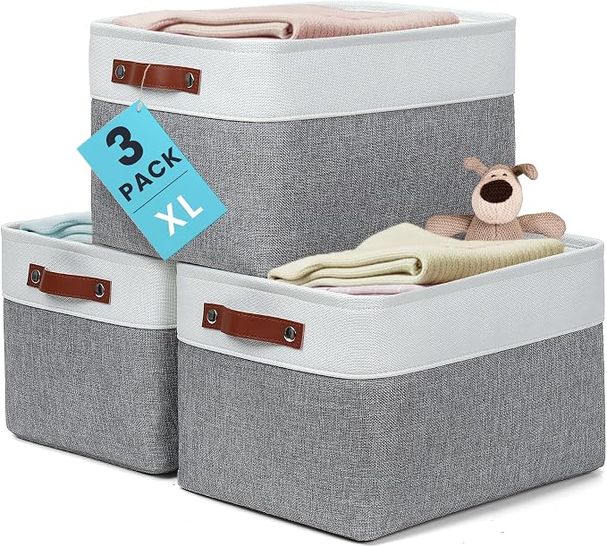 OrganiHaus Extra Large Fabric Storage Baskets by OrganiHaus