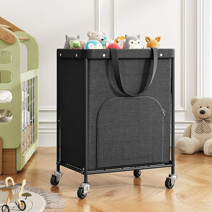 170L Large Laundry Basket with Wheels, Rolling Laundry Hamper Easy Access - Image 10