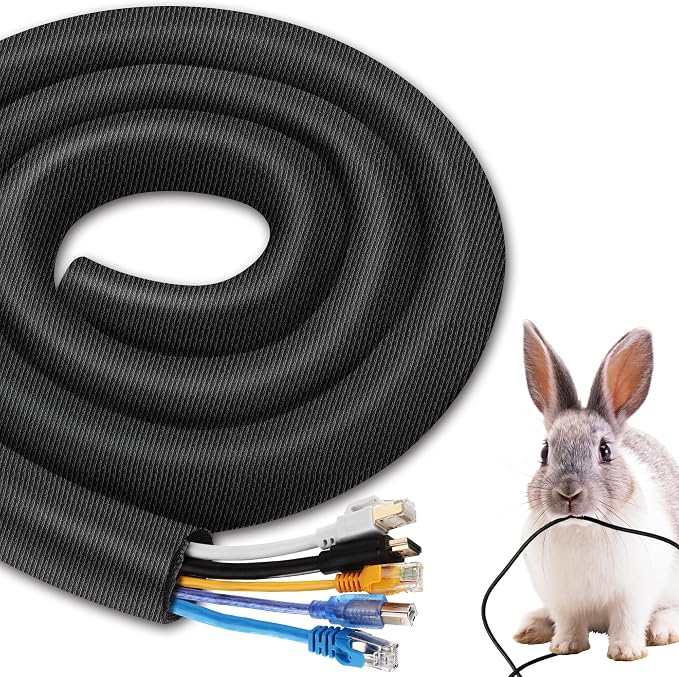 Cord Protectors from Pets No Chew 8.2ft 1/2inch, YCLYC Spilt Wire Protector by YCLYC