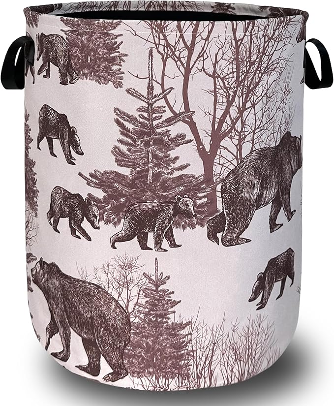 Forest Bear Laundry Hamper by SELIONLIKN