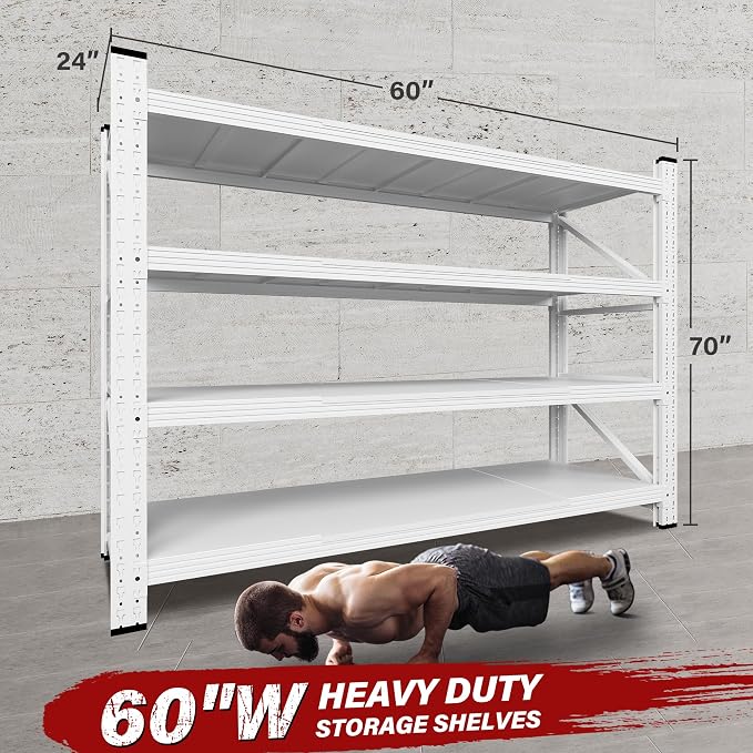 SISESOL 5000LBS Heavy Duty Garage Shelving Units, Large Storage Rack, Steel - Image 2
