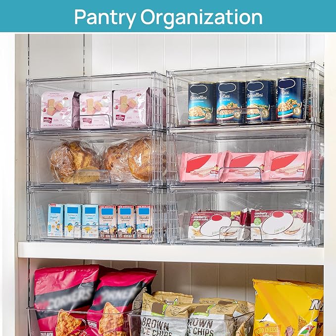 Vtopmart 4 Pack Large Clear Stackable Storage Drawers | Easily Assemble - Image 5