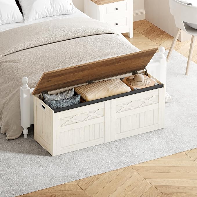 Hzuaneri 47" Storage Bench, Lift Top, 210L/55 Gal Large Storage Chest | | 330lb - Image 2