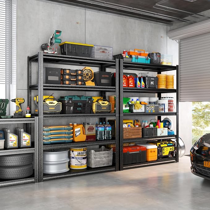 PRESTELION 72" H Garage Shelving, 3000 lbs Heavy Duty Metal Storage Shelves - Image 2