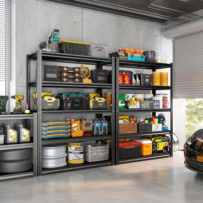 PRESTELION 72" H Garage Shelving, 3000 lbs Heavy Duty Metal Storage Shelves - Image 2