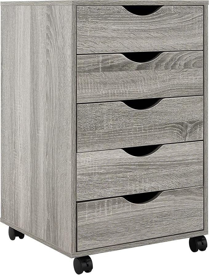 5-Drawer Rolling Storage Cart Organizer - Image 8