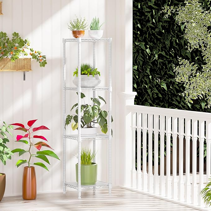 IZEUK 4 Tier Steel Storage Shelves, Adjustable Wire Shelving Unit - Image 5