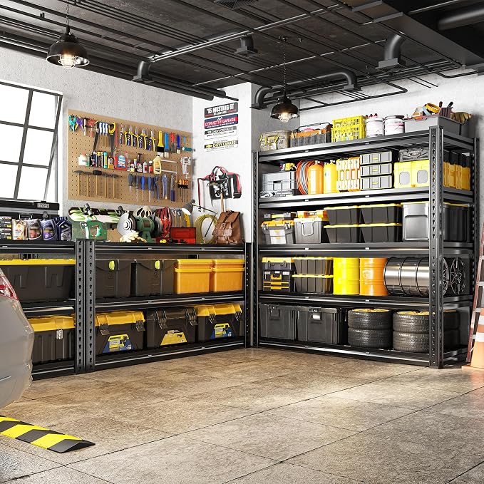 REIBII 48" W Garage Shelving, 5-Tier Storage Shelves Load 3030LBS, Adjustable - Image 2