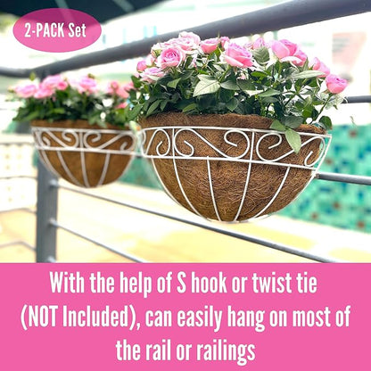 LaLaGreen Wall Mounted Flower Baskets Wall Hanging Planter - Image 7