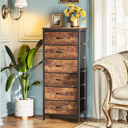 Huuger 43.3 Inch Tall Dresse for Bedroom, 6 Drawer Dresser & Chests of Drawers - Image 6