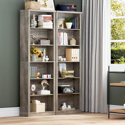 75" Tall Bookshelf, 6-Tier Floor Standing Bookcase - Image 7