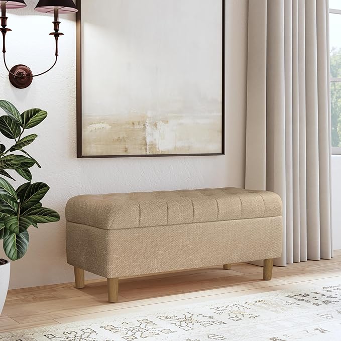 HomePop Ainsley 40" Storage Ottoman Bench - Image 2
