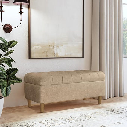 HomePop Ainsley 40" Storage Ottoman Bench - Image 2