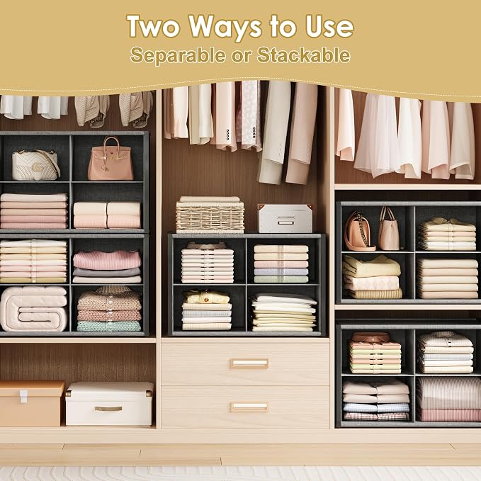 8-Cube Stackable Closet Storage & Organization Systems, Blankets and Bags in - Image 4